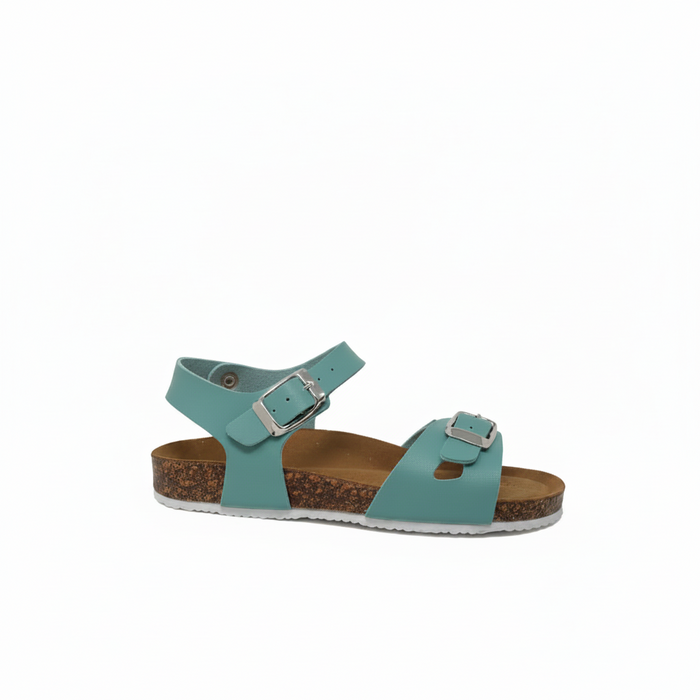 Sandalo Birk Con Fibbia Verde