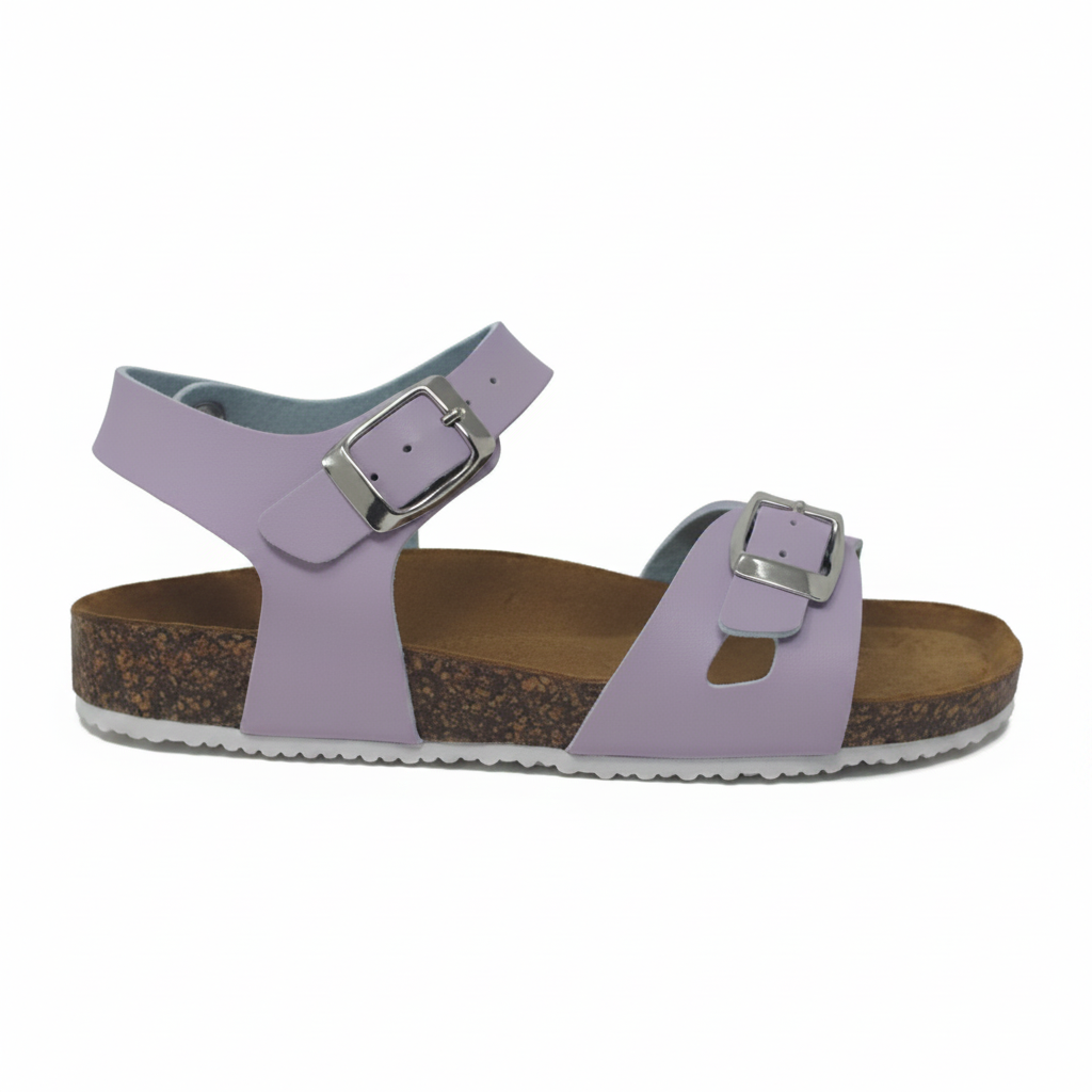 Sandalo Birk Con Fibbia Lilla