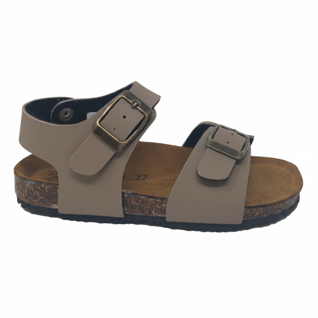 Sandalo Birk Con Fibbia Taupe