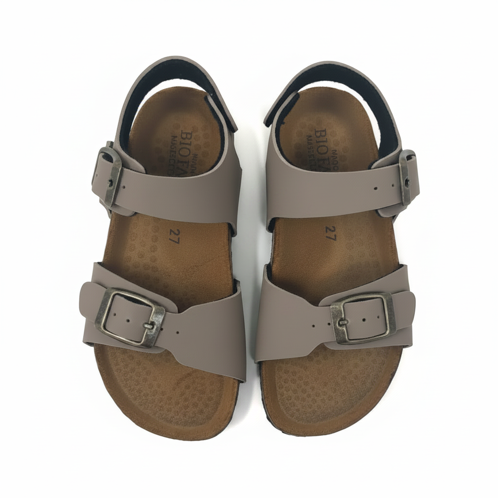 Sandalo Birk Con Fibbia Taupe