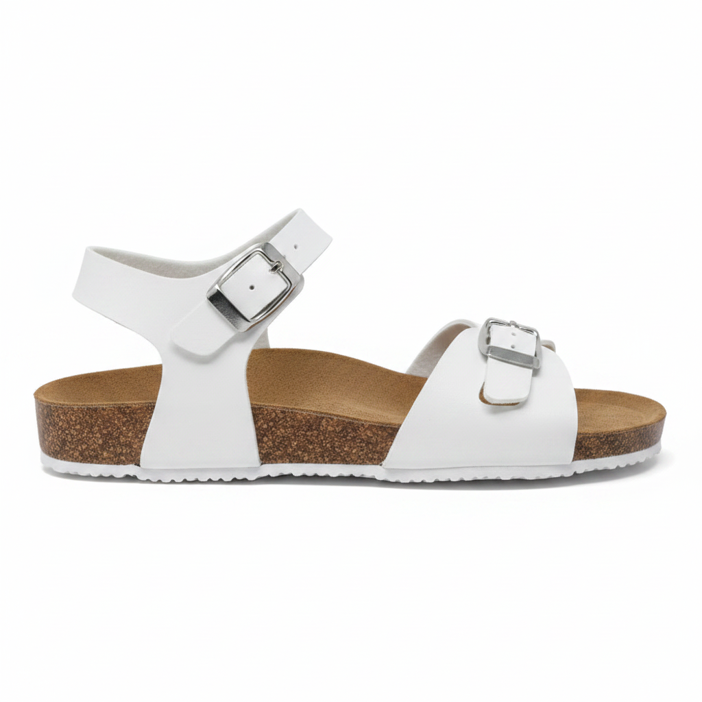 Sandalo Birk Con Fibbia Bianco Sky