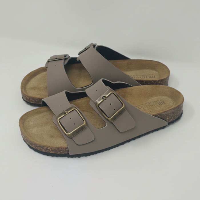 Sandalo Ciabatta Due Fasce Beige