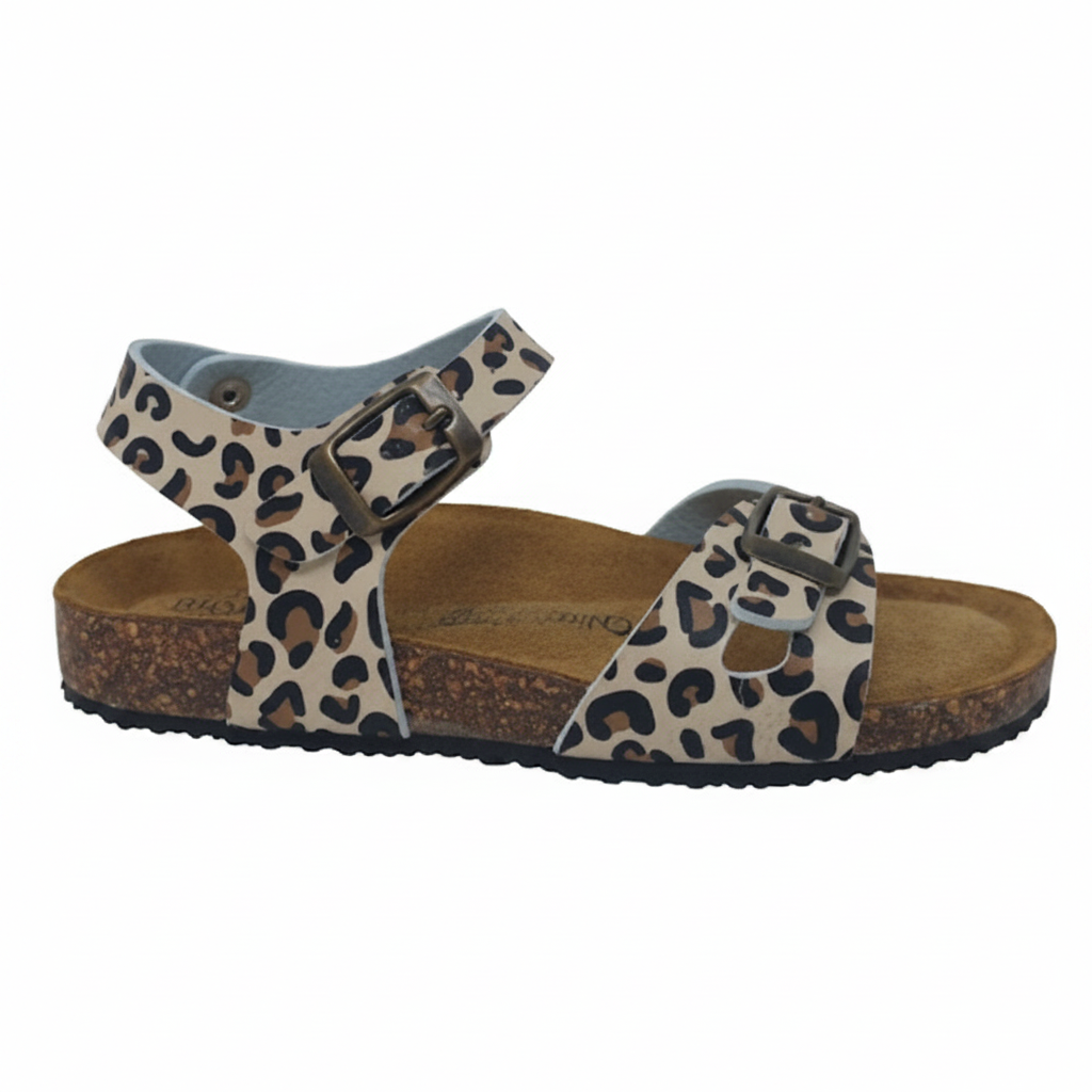 Sandalo Birk Con Fibbia Macu Beige