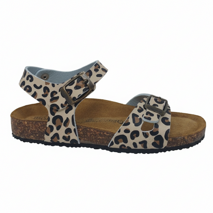 Sandalo Birk Con Fibbia Macu Beige