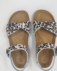 Sandalo Birk Con Fibbia Macu Beige