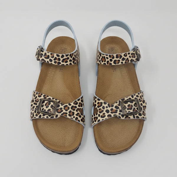 Sandalo Birk Con Fibbia Macu Beige