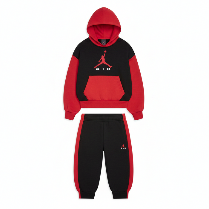Tuta 2 Pezzi Da Bambino Jordan Nero E Rosso