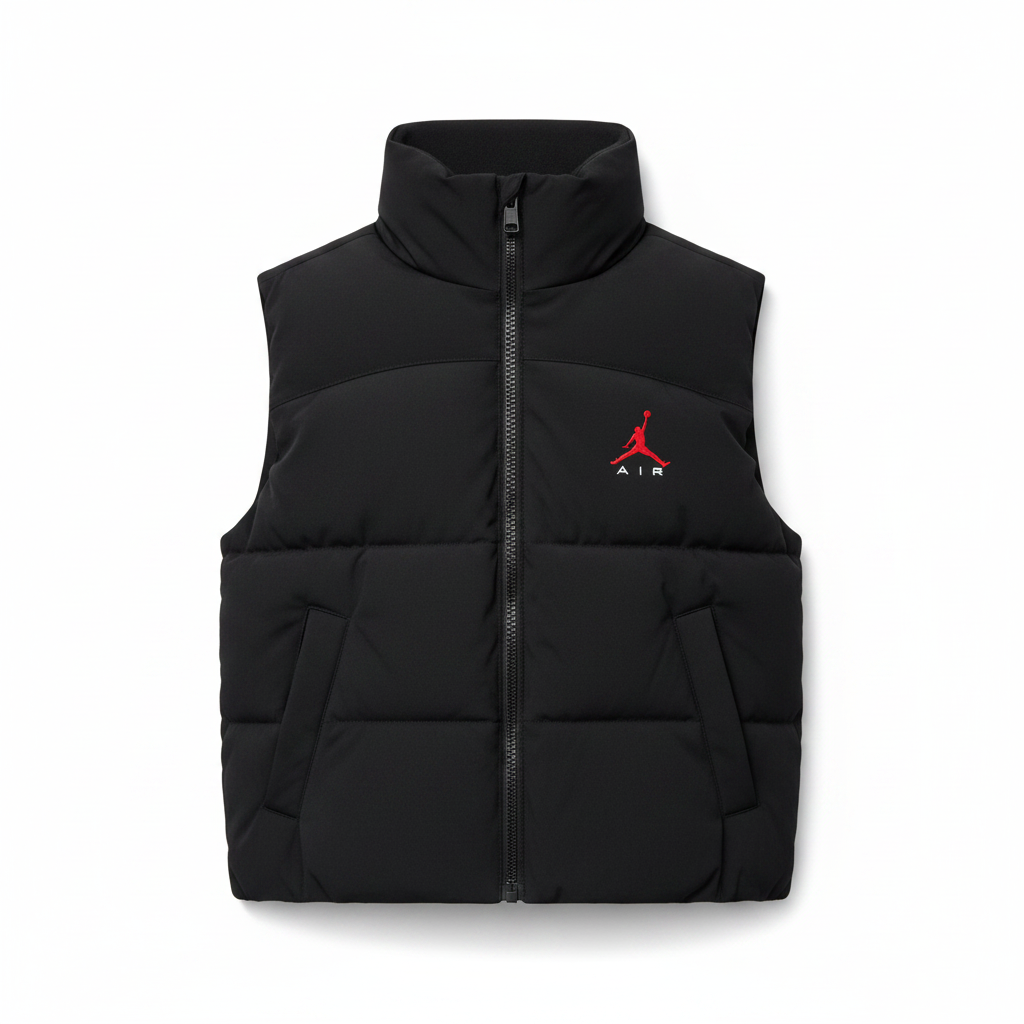 Gilet Imbottito Da Bambino Jordan Nero