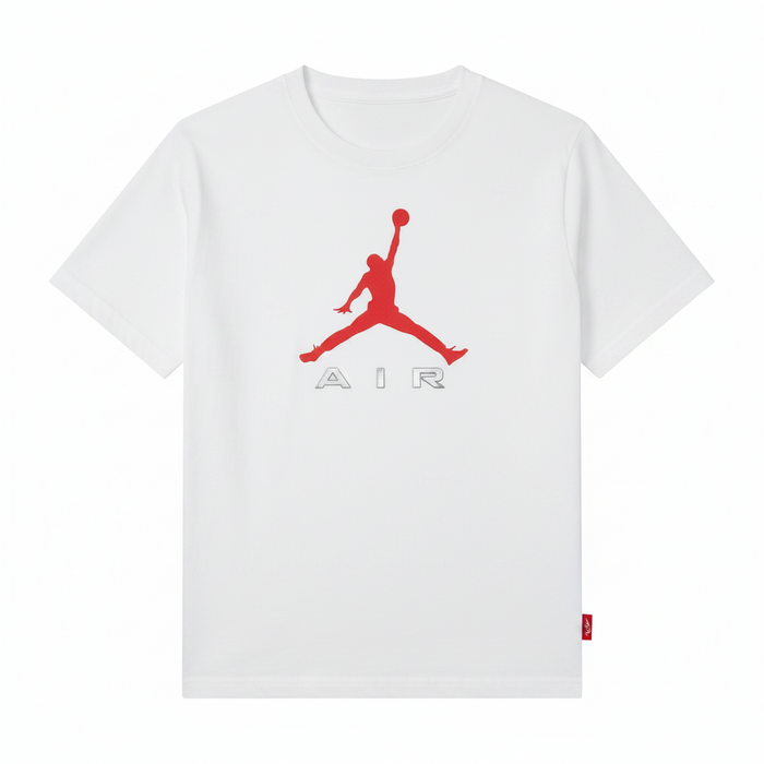 T Shirt Sportiva Jordan Bianco E Rosso