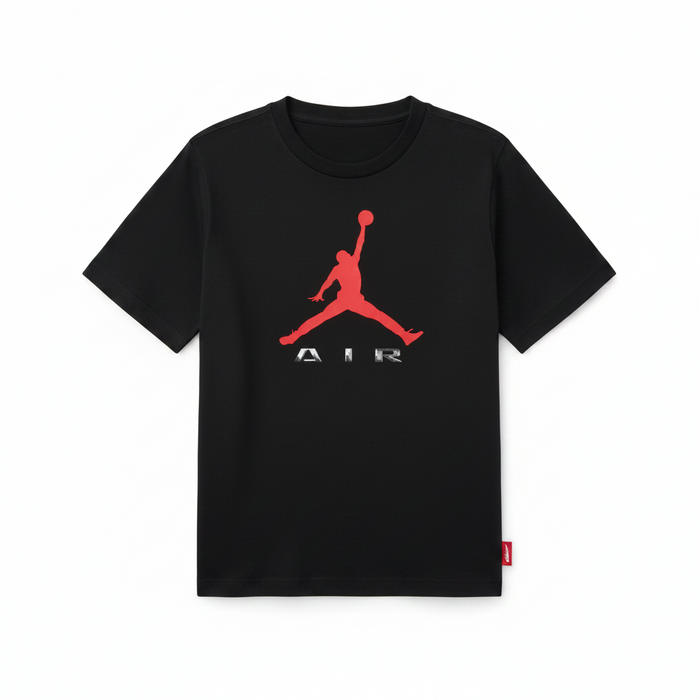 T Shirt Sportiva Jordan Nero E Rosso