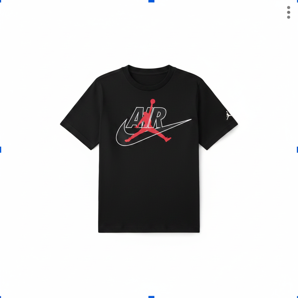 T Shirt Sportiva Jordan Nero E Rosso