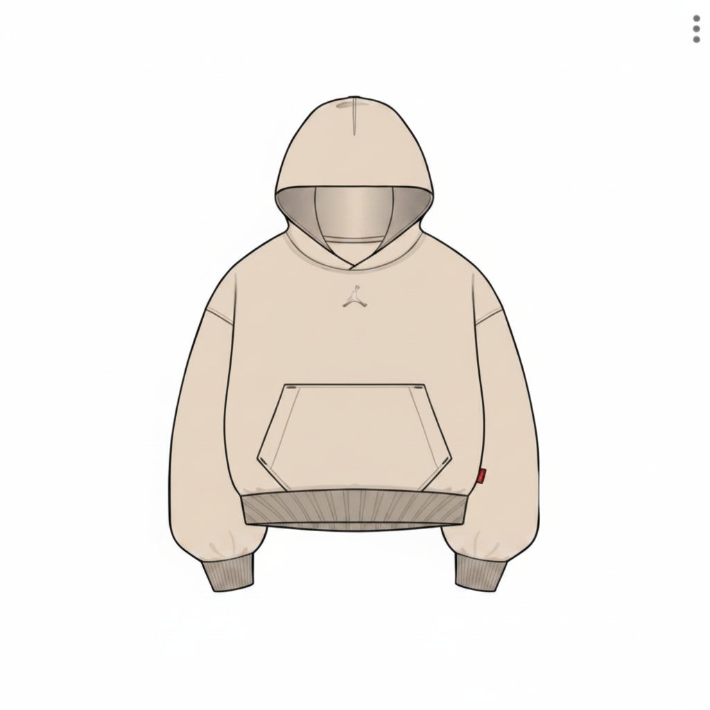 Felpa Con Cappuccio Da Bambino Jordan Panna
