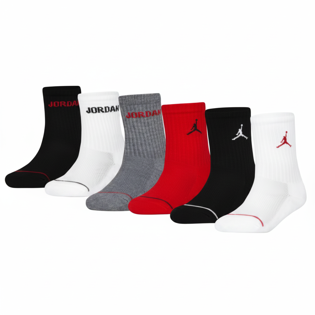Set 6 Paia Calze Jordan Bambino Multicolor