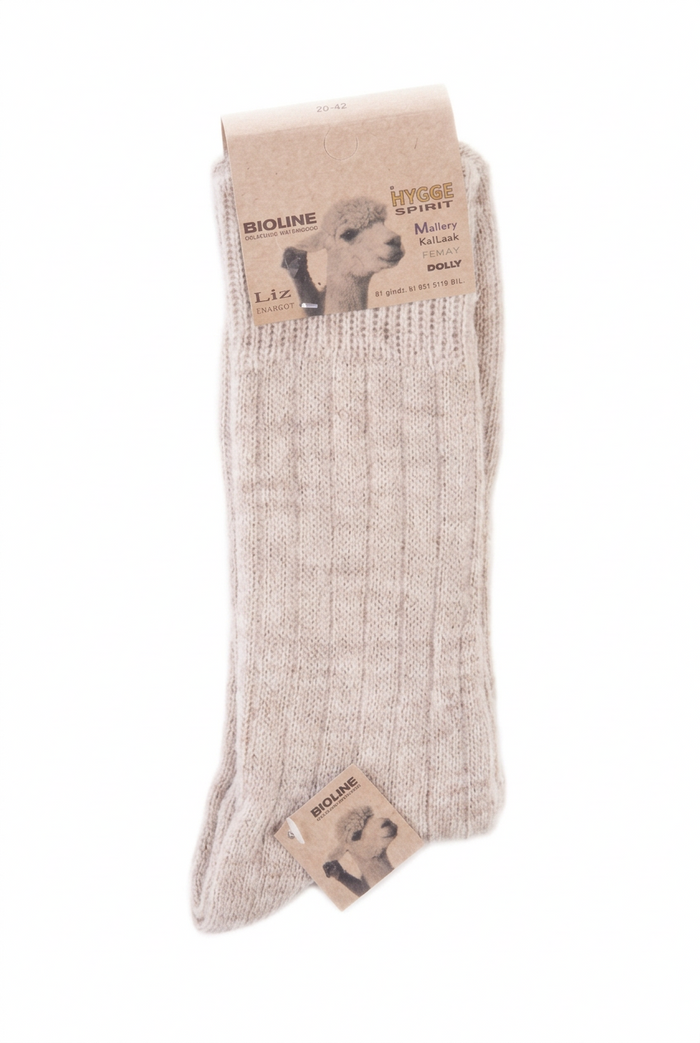 Calza in Lana Alpaca Beige