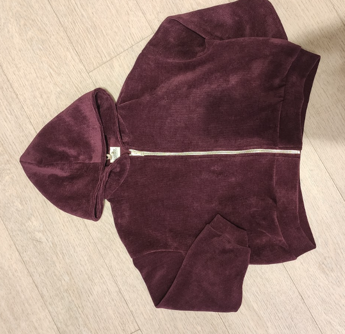 Felpa Aperta Con Cappuccio Vinaccia