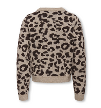 Pullover Girocollo Da Ragazza Fantasia Leopardata