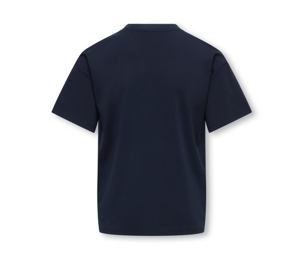 T-Shirt Ragazza Con Stampa Cagnolino Blu