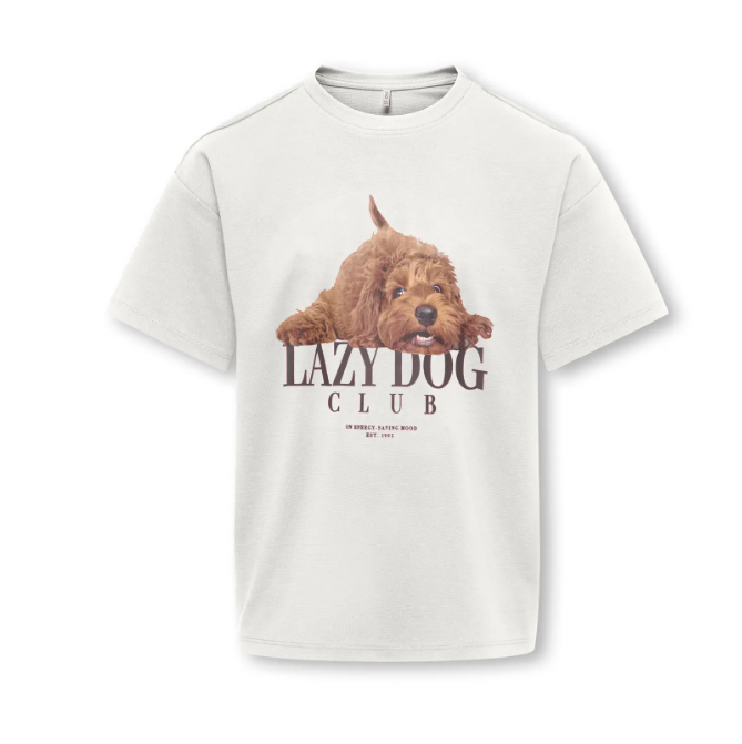 T-Shirt Ragazza Con Stampa Cagnolino
