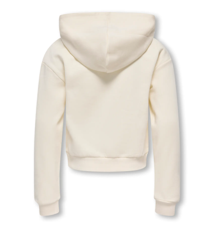 Felpa Con Cappuccio E Cuore Offwhite