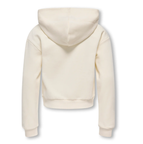 Felpa Con Cappuccio E Cuore Offwhite