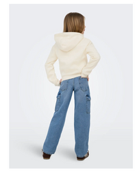 Felpa Con Cappuccio E Cuore Offwhite