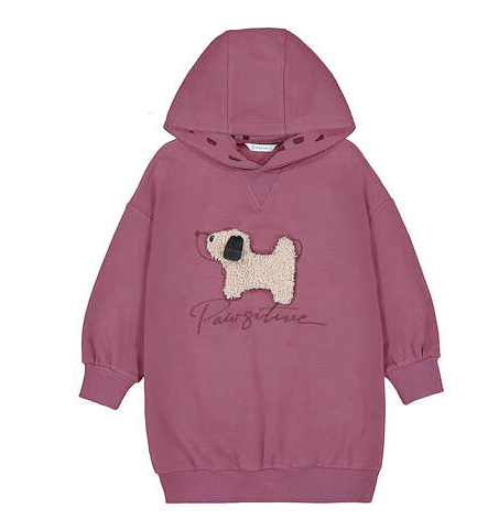 Vestito Felpa Cappuccio Violetta