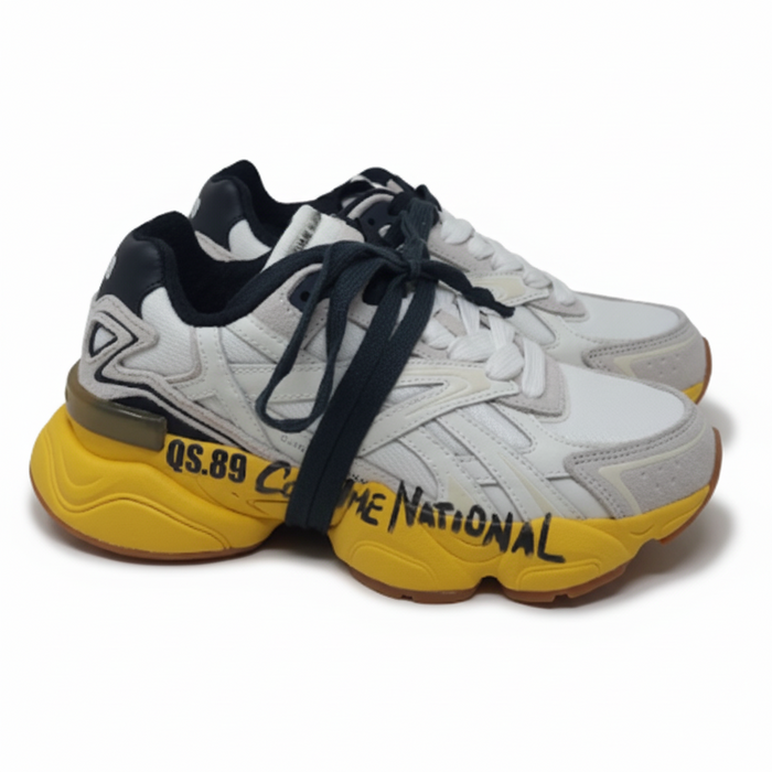 Sneaker Urban Bianca Suola Gialla