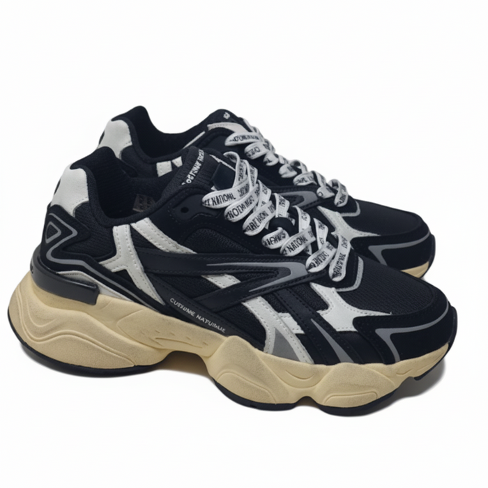 Sneaker Urban Nera Suola Bianca