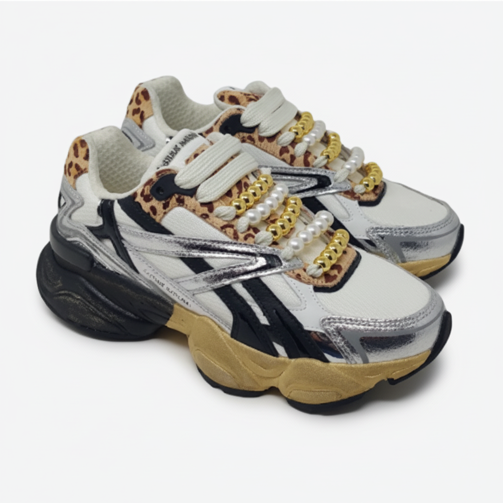 Sneaker Urban Bianca Con Dettagli Gioiello