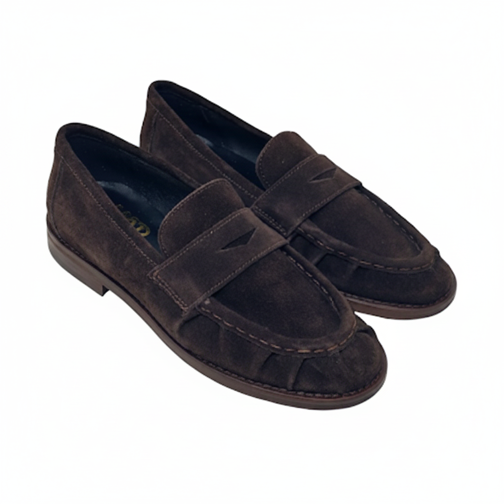 Mocassino Camoscio Marrone