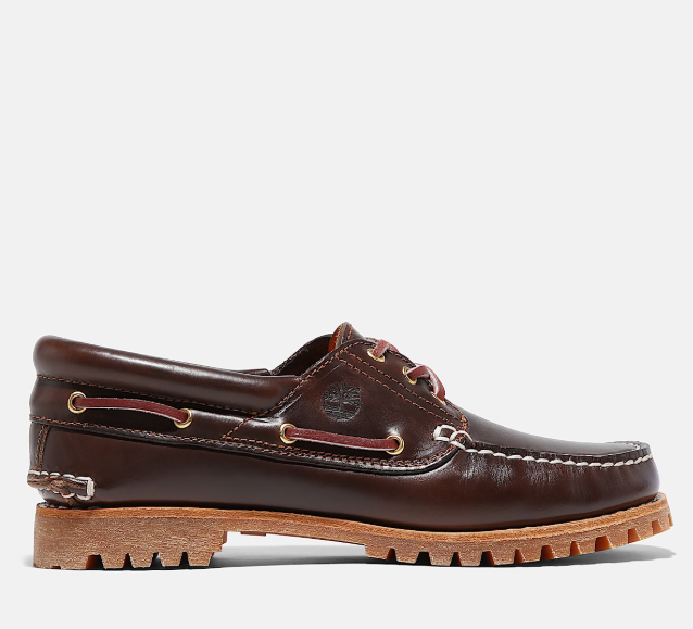 Timberland Authentic 3-Eye Boat Shoe In Pelle Brown