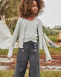 Pantalone Lungo Bottoni Carbone