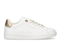 Sneaker Bassa Allacciata Bianco Oro