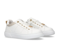 Sneaker Bassa Allacciata Bianco Platino