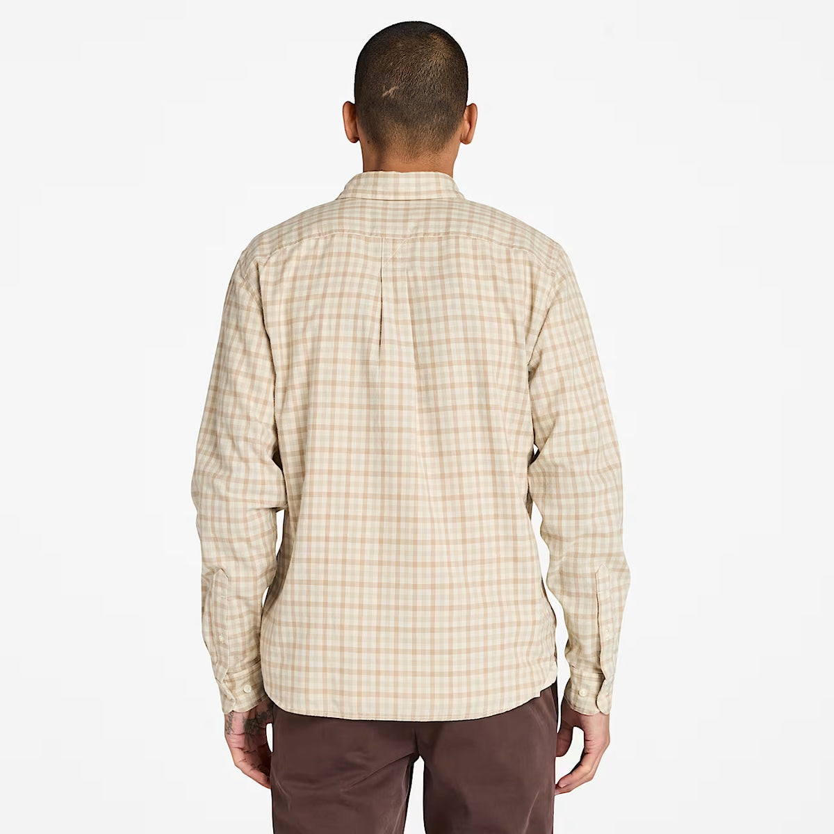 Camicia A Quadretti Solucell Da Uomo In Beige