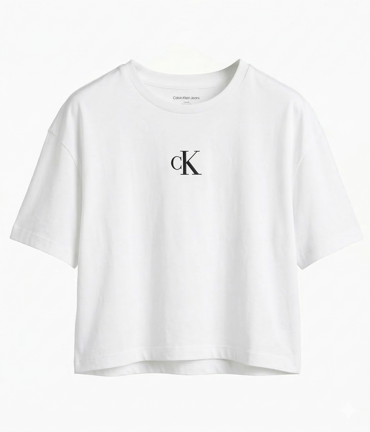 T-Shirt Bianca Con Logo Piccolo Centrale