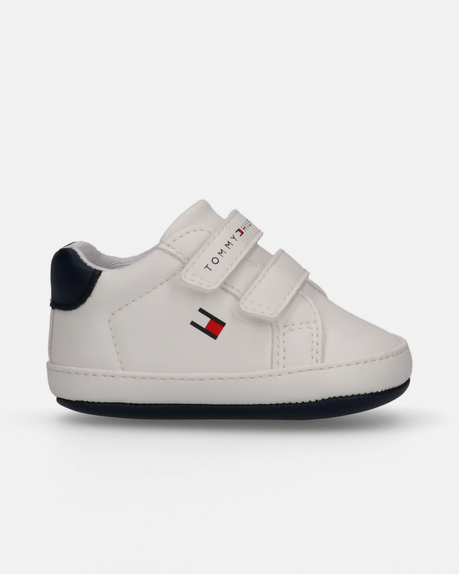 Sneaker Bassa Velcro Bianco Blu