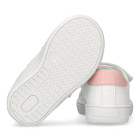 Sneaker Bassa Velcro Bianco Rosa