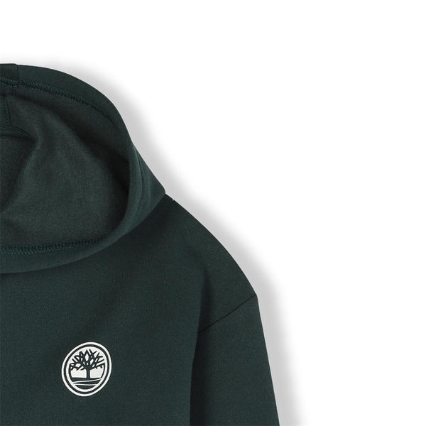 Felpa Cappuccio Con Zip Verde Scuro