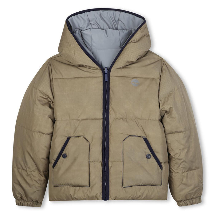 Piumino Reversibile Marrone Kaki