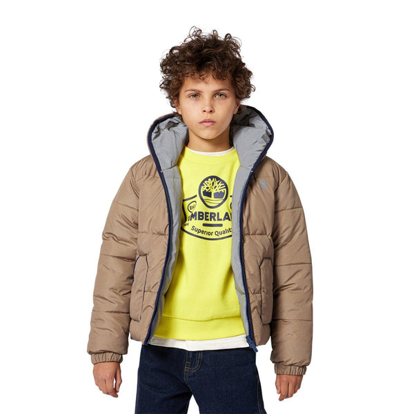 Piumino Reversibile Marrone Kaki