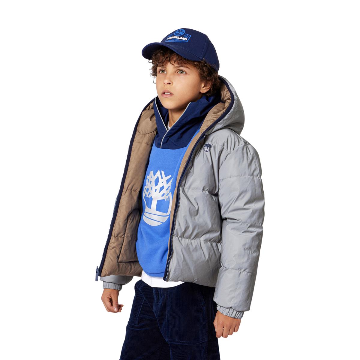 Piumino Reversibile Marrone Kaki