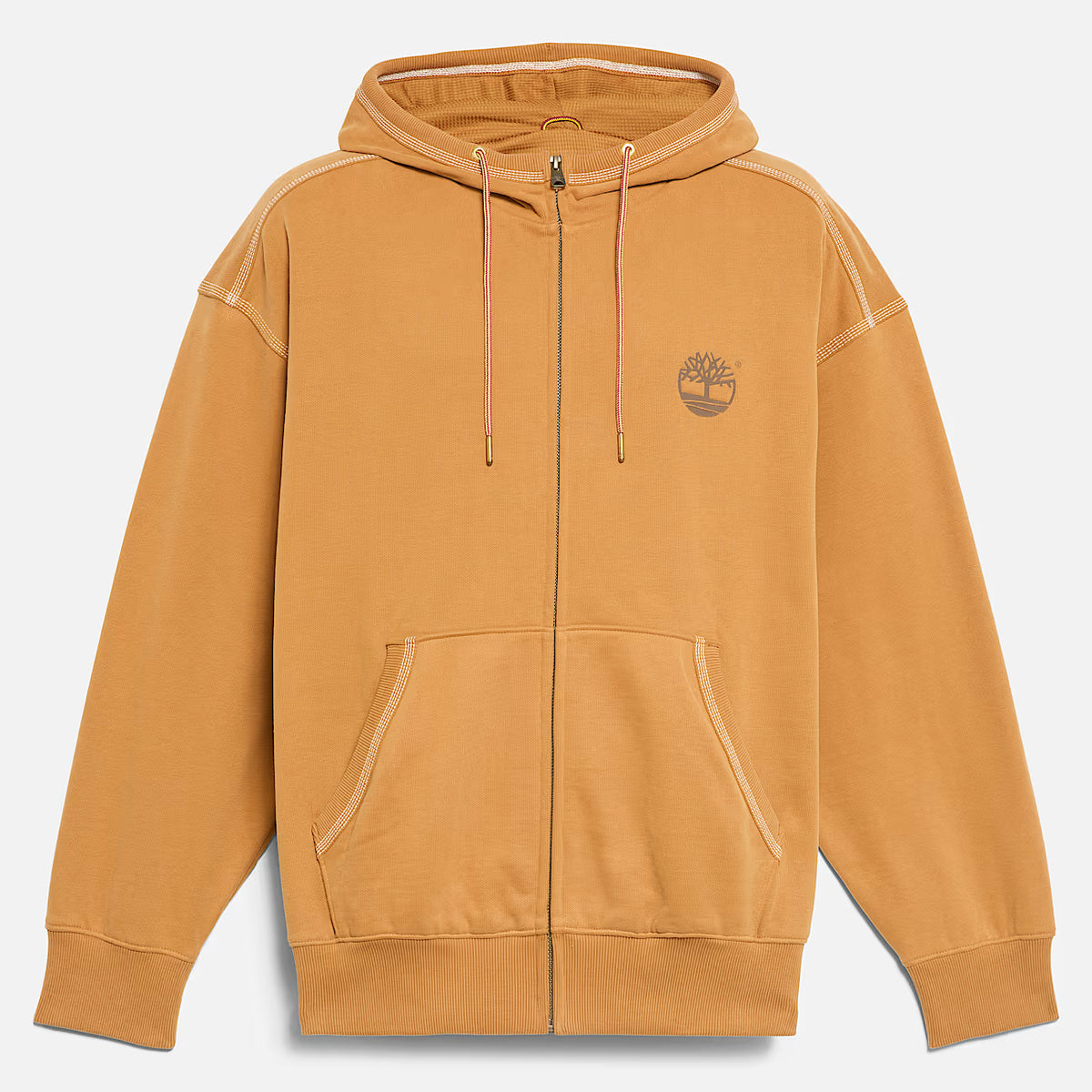 Felpa Con Cappuccio A Zip Intera Da Uomo In Giallo