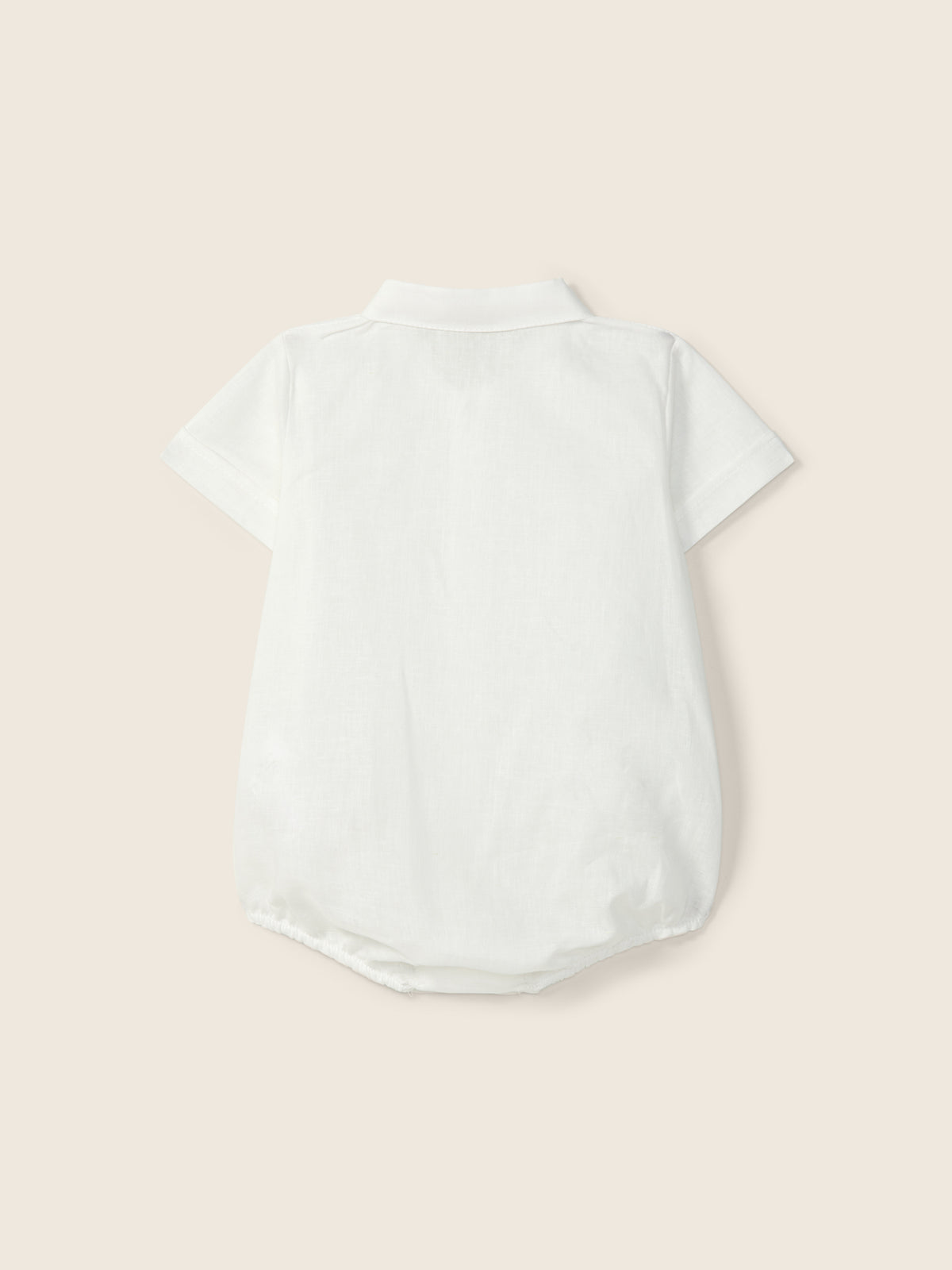 Body Camicia A Maniche Corte In Cotone Bianco