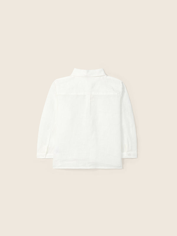 Camicia A Maniche Lunghe In Cotone E Colletto