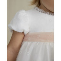 Vestito Fiori con Fascia Rosa