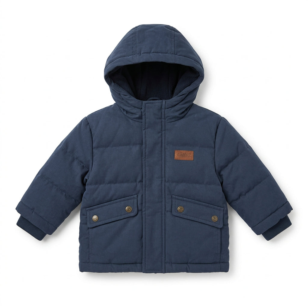 Parka Con Cappuccio Blu