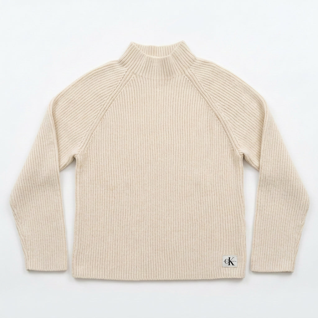Maglione Lavorato a Coste Grosse Turtledove