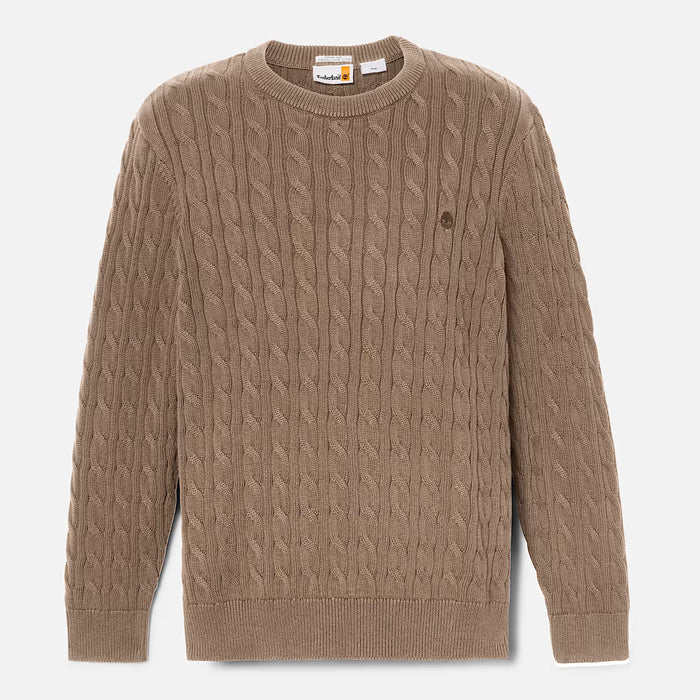 Maglione Girocollo A Trecce Da Uomo Williams River Marro