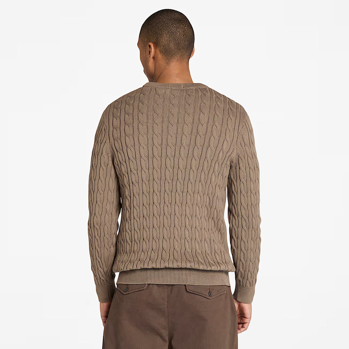 Maglione Girocollo A Trecce Da Uomo Williams River Marro